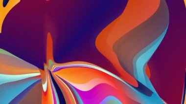 Yaz Müziği için Renkli Sıvı ve Psikedelik Hareketi Grafik Görüntü Canlandırma Arkaplanı