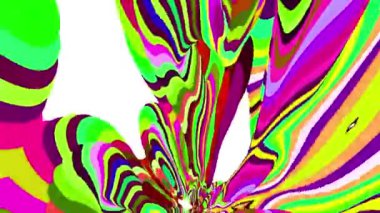 Akışkan sanat videosu, renkli dalgalarla soyut. Sıvı boya arka planla renkli sıçramaları karıştırır