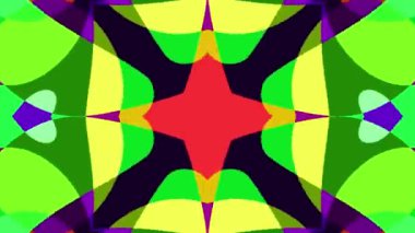 Müzik için renkli soyut arka plan, yaz müzik festivali için psikedelik kaleydoskop videosu