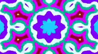 Müzik için renkli soyut arka plan, yaz müzik festivali için psikedelik kaleydoskop videosu