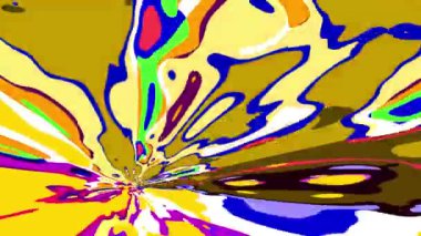 Yaz Müziği için Renkli Sıvı ve Psikedelik Hareketi Grafik Görüntü Canlandırma Arkaplanı