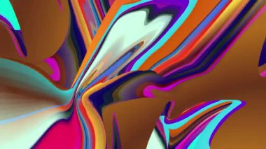 Yaz Müziği için Renkli Sıvı ve Psikedelik Hareketi Grafik Görüntü Canlandırma Arkaplanı