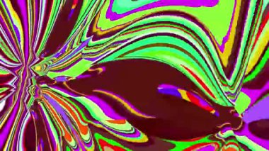 Akışkan sanat videosu, renkli dalgalarla soyut. Sıvı boya arka planla renkli sıçramaları karıştırır
