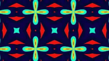 Müzik için renkli soyut arka plan, yaz müzik festivali için psikedelik kaleydoskop videosu