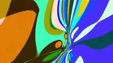 Akışkan sanat videosu, renkli dalgalarla soyut. Sıvı boya arka planda sıçramalar ve girdaplarla karışıyor.