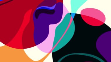 Akışkan sanat videosu, renkli dalgalarla soyut. Sıvı boya arka planla renkli sıçramaları karıştırır