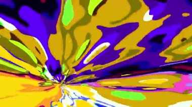 Yaz Müziği için Renkli Sıvı ve Psikedelik Hareketi Grafik Görüntü Canlandırma Arkaplanı