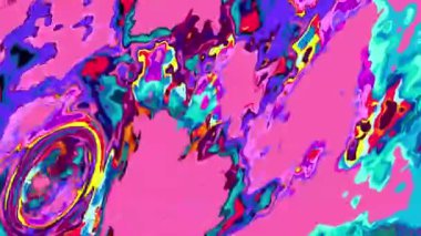 Yaz Müziği için Renkli Sıvı ve Psikedelik Hareketi Grafik Görüntü Canlandırma Arkaplanı