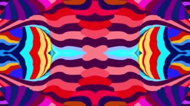 Müzik için renkli soyut arka plan, yaz müzik festivali için psikedelik kaleydoskop videosu