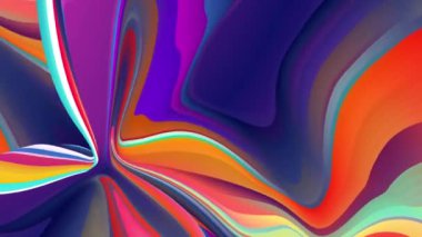 Yaz Müziği için Renkli Sıvı ve Psikedelik Hareketi Grafik Görüntü Canlandırma Arkaplanı