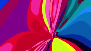 Akışkan sanat videosu, renkli dalgalarla soyut. Sıvı boya arka planda sıçramalar ve girdaplarla karışıyor.