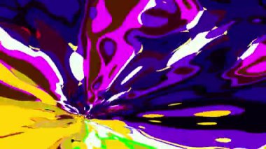 Yaz Müziği için Renkli Sıvı ve Psikedelik Hareketi Grafik Görüntü Canlandırma Arkaplanı