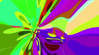 Akışkan sanat videosu, renkli dalgalarla soyut. Sıvı boya arka planda sıçramalar ve girdaplarla karışıyor.