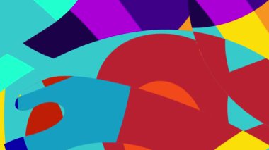 Akışkan sanat videosu, renkli dalgalarla soyut. Sıvı boya arka planla renkli sıçramaları karıştırır