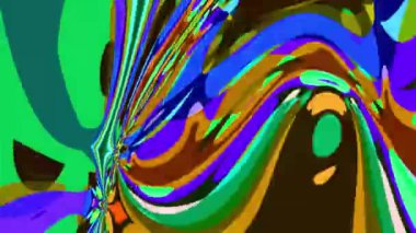 Akışkan sanat videosu, renkli dalgalarla soyut. Sıvı boya arka planda sıçramalar ve girdaplarla karışıyor.
