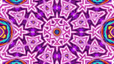 Müzik için renkli soyut arka plan, yaz müzik festivali için psikedelik kaleydoskop videosu