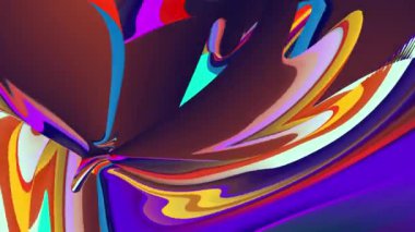 Yaz Müziği için Renkli Sıvı ve Psikedelik Hareketi Grafik Görüntü Canlandırma Arkaplanı