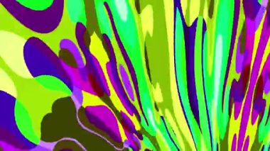 Akışkan sanat videosu, renkli dalgalarla soyut. Sıvı boya arka planda sıçramalar ve girdaplarla karışıyor.