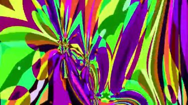 Akışkan sanat videosu, renkli dalgalarla soyut. Sıvı boya arka planda sıçramalar ve girdaplarla karışıyor.