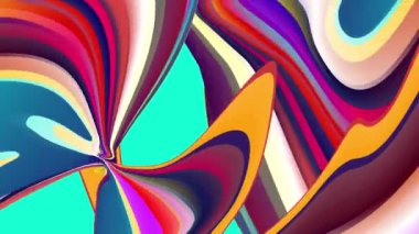 Yaz Müziği için Renkli Sıvı ve Psikedelik Hareketi Grafik Görüntü Canlandırma Arkaplanı