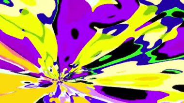 Yaz Müziği için Renkli Sıvı ve Psikedelik Hareketi Grafik Görüntü Canlandırma Arkaplanı