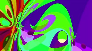 Akışkan sanat videosu, renkli dalgalarla soyut. Sıvı boya arka planla renkli sıçramaları karıştırır