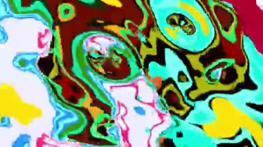Yaz Müziği için Renkli Sıvı ve Psikedelik Hareketi Grafik Görüntü Canlandırma Arkaplanı