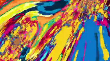 Yaz Müziği için Renkli Sıvı ve Psikedelik Hareketi Grafik Görüntü Canlandırma Arkaplanı