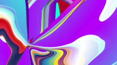 Yaz Müziği için Renkli Sıvı ve Psikedelik Hareketi Grafik Görüntü Canlandırma Arkaplanı