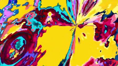 Yaz Müziği için Renkli Sıvı ve Psikedelik Hareketi Grafik Görüntü Canlandırma Arkaplanı