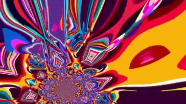 Yaz Müziği için Renkli Sıvı ve Psikedelik Hareketi Grafik Görüntü Canlandırma Arkaplanı