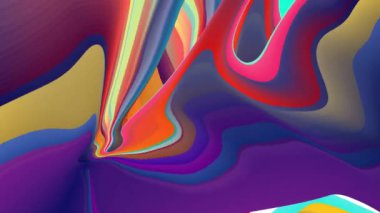 Yaz Müziği için Renkli Sıvı ve Psikedelik Hareketi Grafik Görüntü Canlandırma Arkaplanı