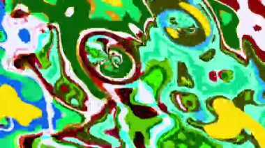 Yaz Müziği için Renkli Sıvı ve Psikedelik Hareketi Grafik Görüntü Canlandırma Arkaplanı