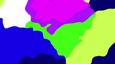 Akışkan sanat videosu, renkli dalgalarla soyut. Sıvı boya arka planla renkli sıçramaları karıştırır