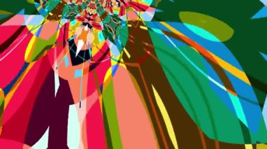 Yaz Müziği için Renkli Sıvı ve Psikedelik Hareketi Grafik Görüntü Canlandırma Arkaplanı