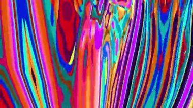 Yaz Müziği için Renkli Sıvı ve Psikedelik Hareketi Grafik Görüntü Canlandırma Arkaplanı