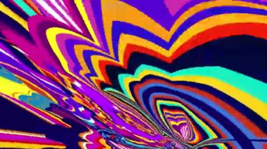 Akışkan sanat videosu, renkli dalgalarla soyut. Sıvı boya arka planla renkli sıçramaları karıştırır