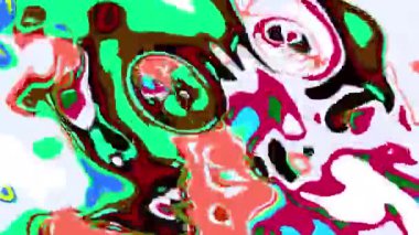 Yaz Müziği için Renkli Sıvı ve Psikedelik Hareketi Grafik Görüntü Canlandırma Arkaplanı