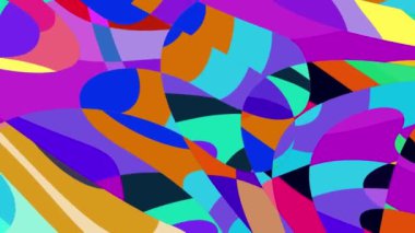 Akışkan sanat videosu, renkli dalgalarla soyut. Sıvı boya arka planla renkli sıçramaları karıştırır