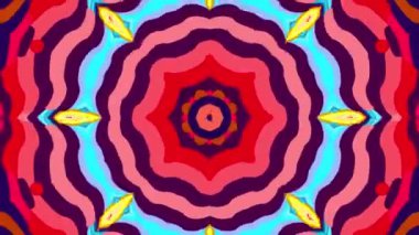 Müzik için renkli soyut arka plan, yaz müzik festivali için psikedelik kaleydoskop videosu