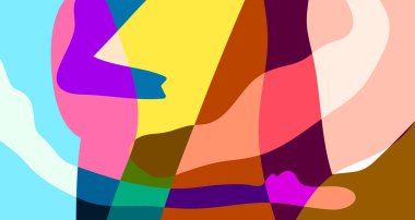 Yaz tasarımı için soyut renkli psikedelik pop sanat arka planı