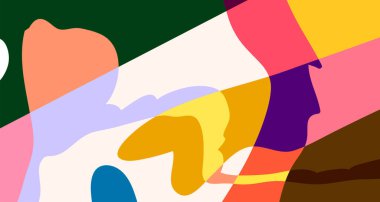 Yaz tasarımı için soyut renkli psikedelik pop sanat arka planı