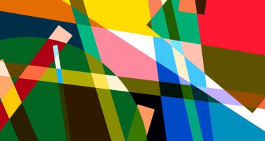 Yaz tasarımı için soyut renkli geometrik psikedelik arkaplan