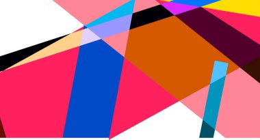 Soyut renkli geometrik psikedelik pop sanat arka plan tasarımı