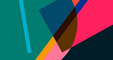 Soyut renkli geometrik psikedelik pop sanat arka plan tasarımı