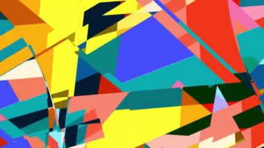 Yaz Müziği için Renkli Geometrik ve Psikedelik Hareket Grafik Görüntü Canlandırma Arkaplanı