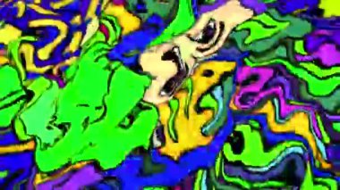 Renkli Sıvı ve Psikedelik Hareket Grafik Canlandırma Arkaplanı