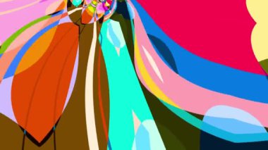 Renkli Sıvı ve Psikedelik Hareket Grafik Canlandırma Arkaplanı