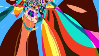 Renkli Sıvı ve Psikedelik Hareket Grafik Canlandırma Arkaplanı