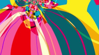 Renkli Sıvı ve Psikedelik Hareket Grafik Canlandırma Arkaplanı